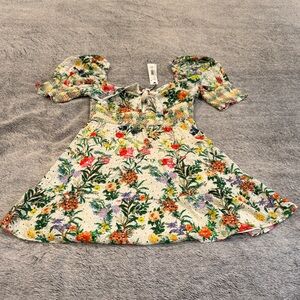 Alice & Olivia tropical eyelet dress